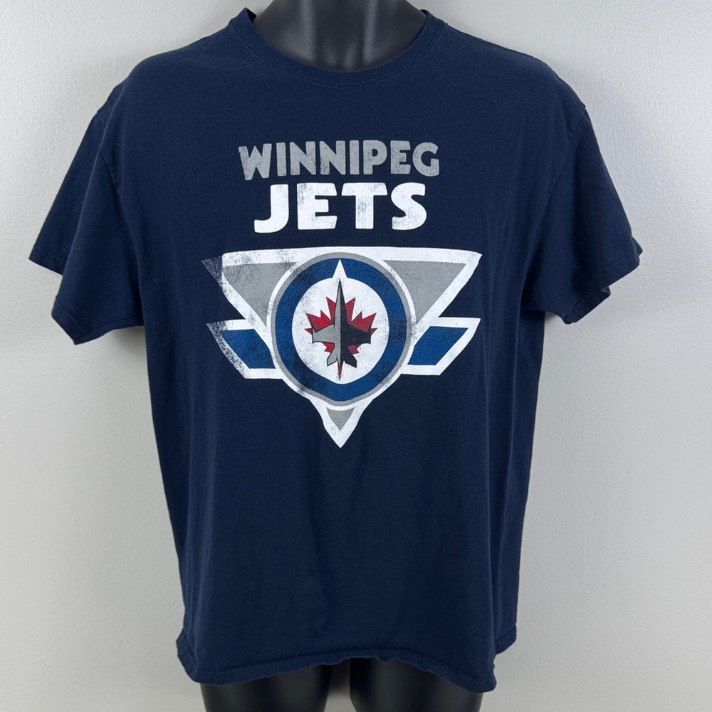 Winnipeg Jets NHL Navy Blue T-Shirt - L